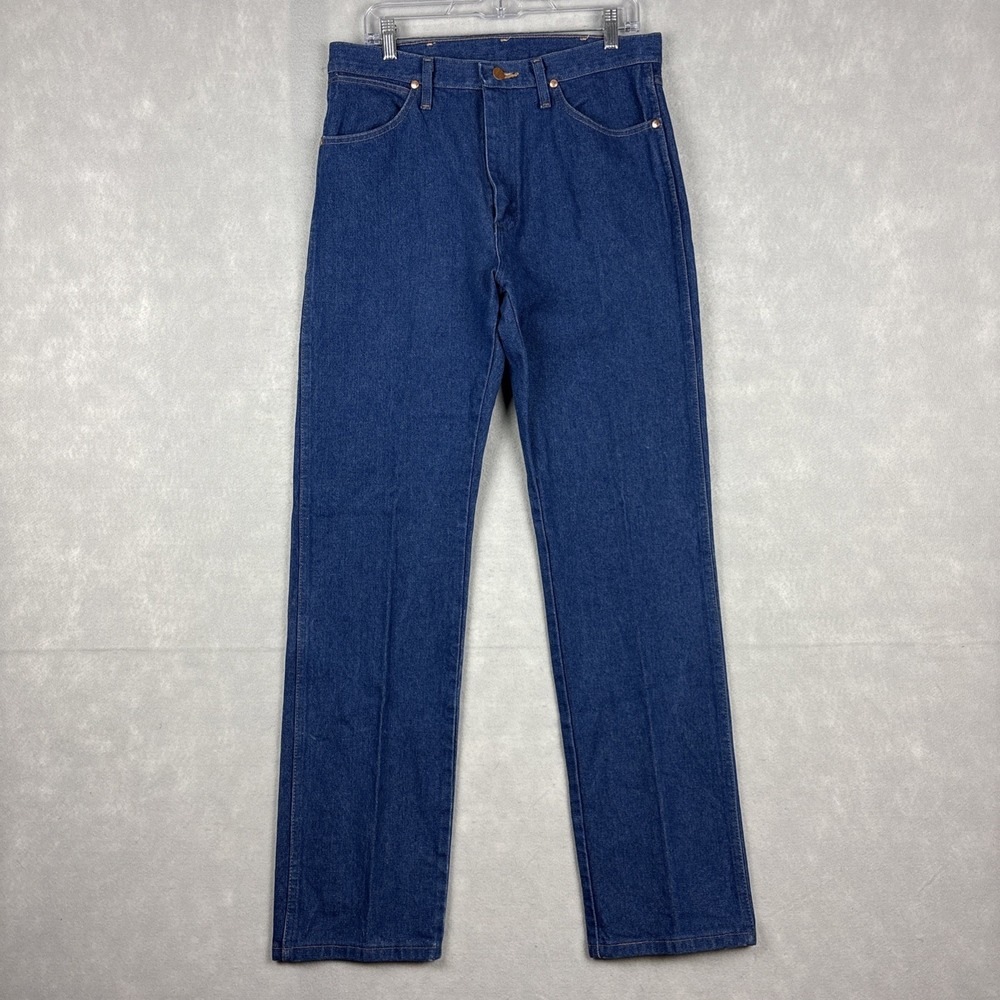 Wrangler 13MWZ Jeans Men’s 33x34 (Fits 33x33) Blue Cowboy Cut Made In Mexico - Picture 3 of 10